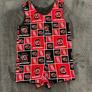 Gamecock NWOT Handmade Boy’s Shortalls 9-12 months